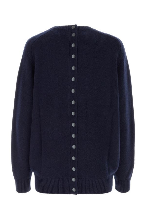 Shop Isabel Marant Woman Midnight Blue Wool Blend Oversize Lison Sweater