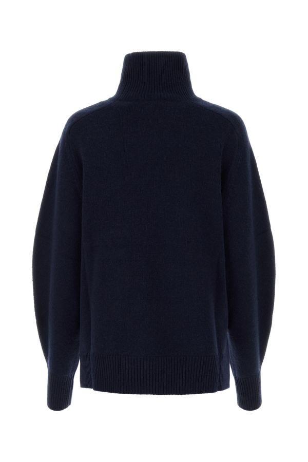 Shop Isabel Marant Woman Midnight Blue Wool Blend Linelli Oversize Sweater