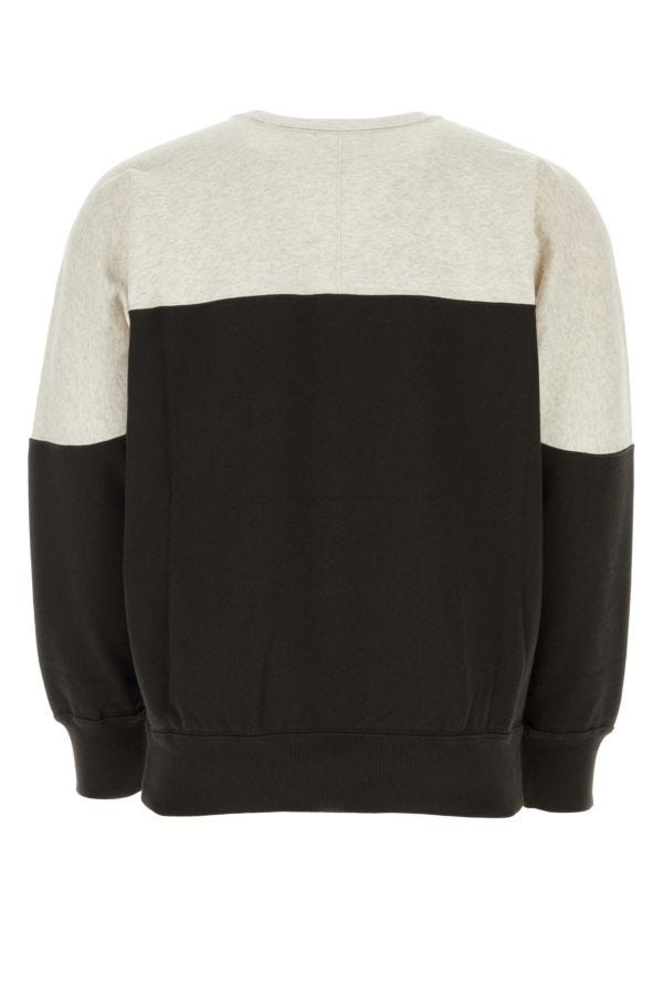 Shop Isabel Marant Man Slate Cotton Blend Oversize Howley Sweatshirt In Black