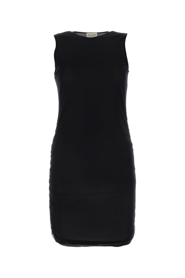 Saint Laurent Woman Black Nylon Mini Dress