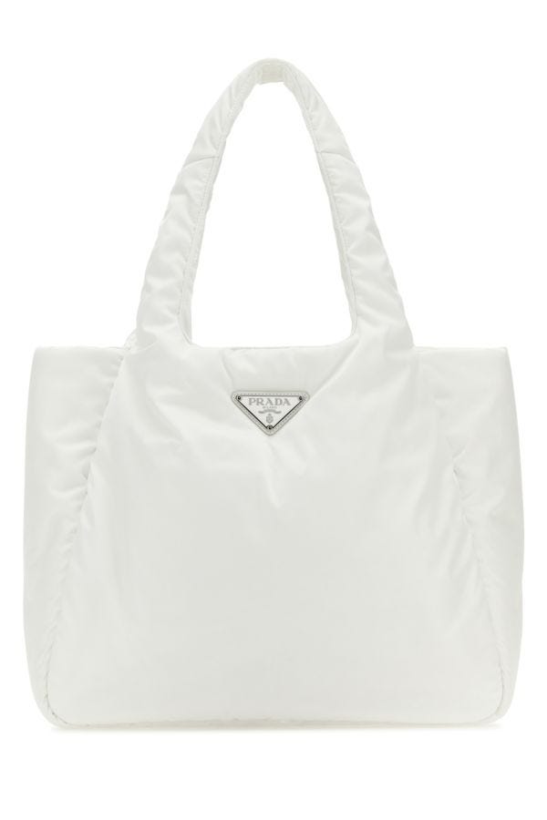 Prada Woman White Re-nylon Handbag