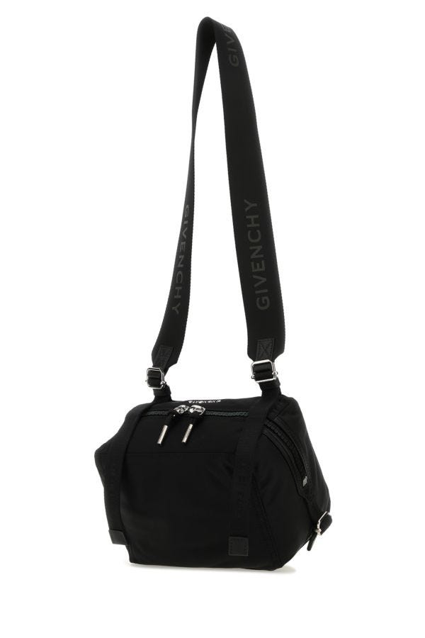 Shop Givenchy Man Black Nylon Blend Small Pandora Crossbody Bag