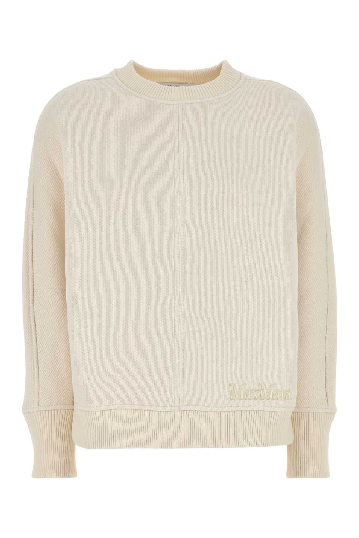 Max Mara Women Ivory Cotton Blend Cral Cardigan In White
