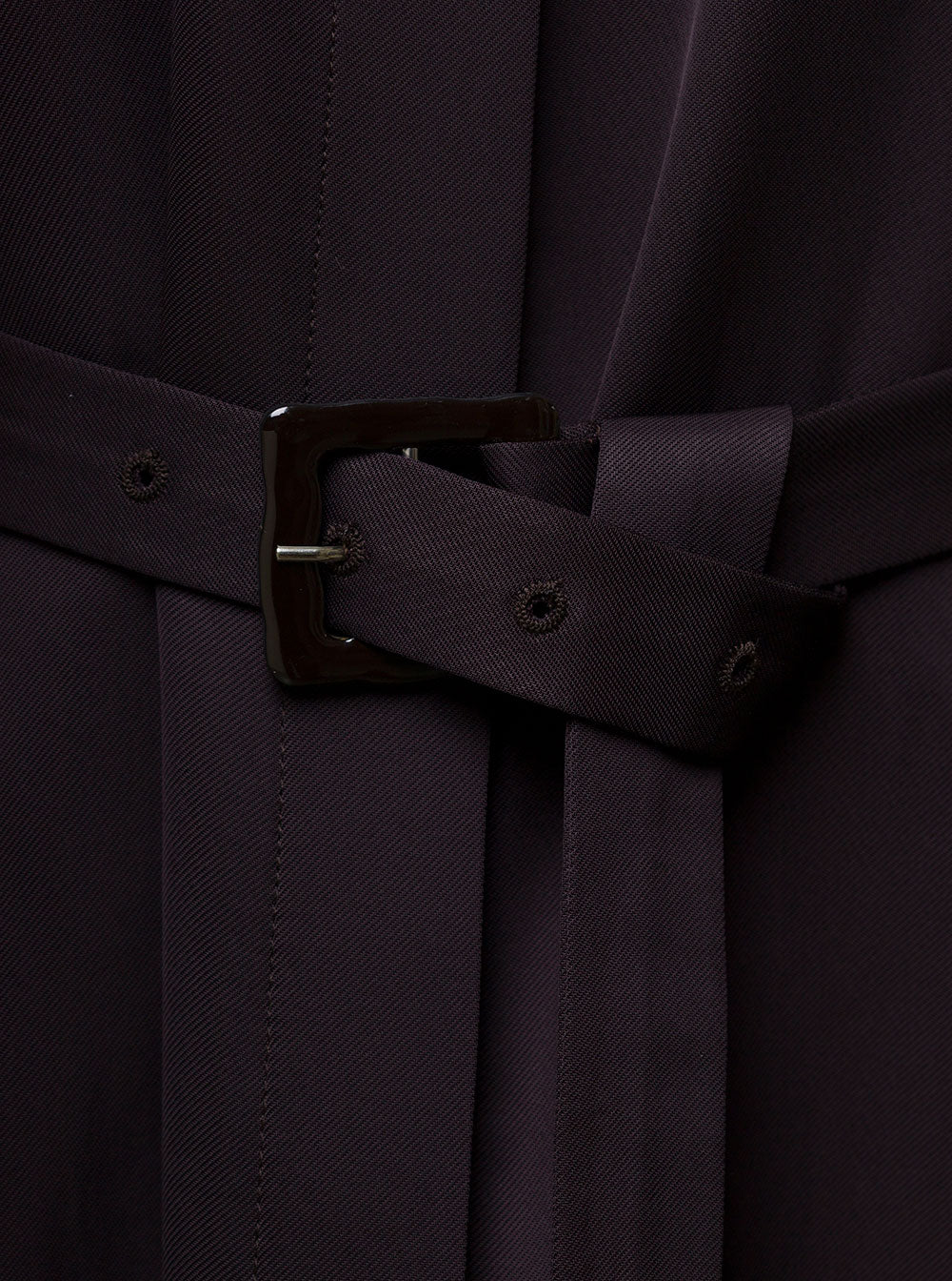 Jil Sander Brown Belted Coat With Classic Collar In Viscose Twill Woman In Multicolor