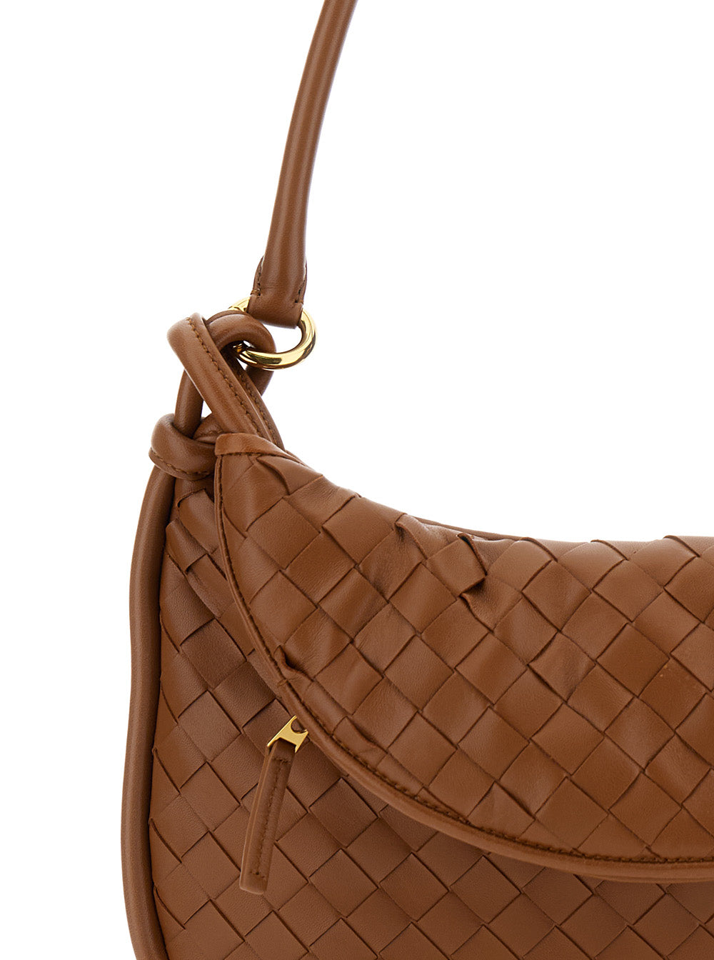 Bottega Veneta 'gemelli Medium' Light Brown Hobo Shoulder Bag With Intrecciato Motif In Leather Woma In Multicolor