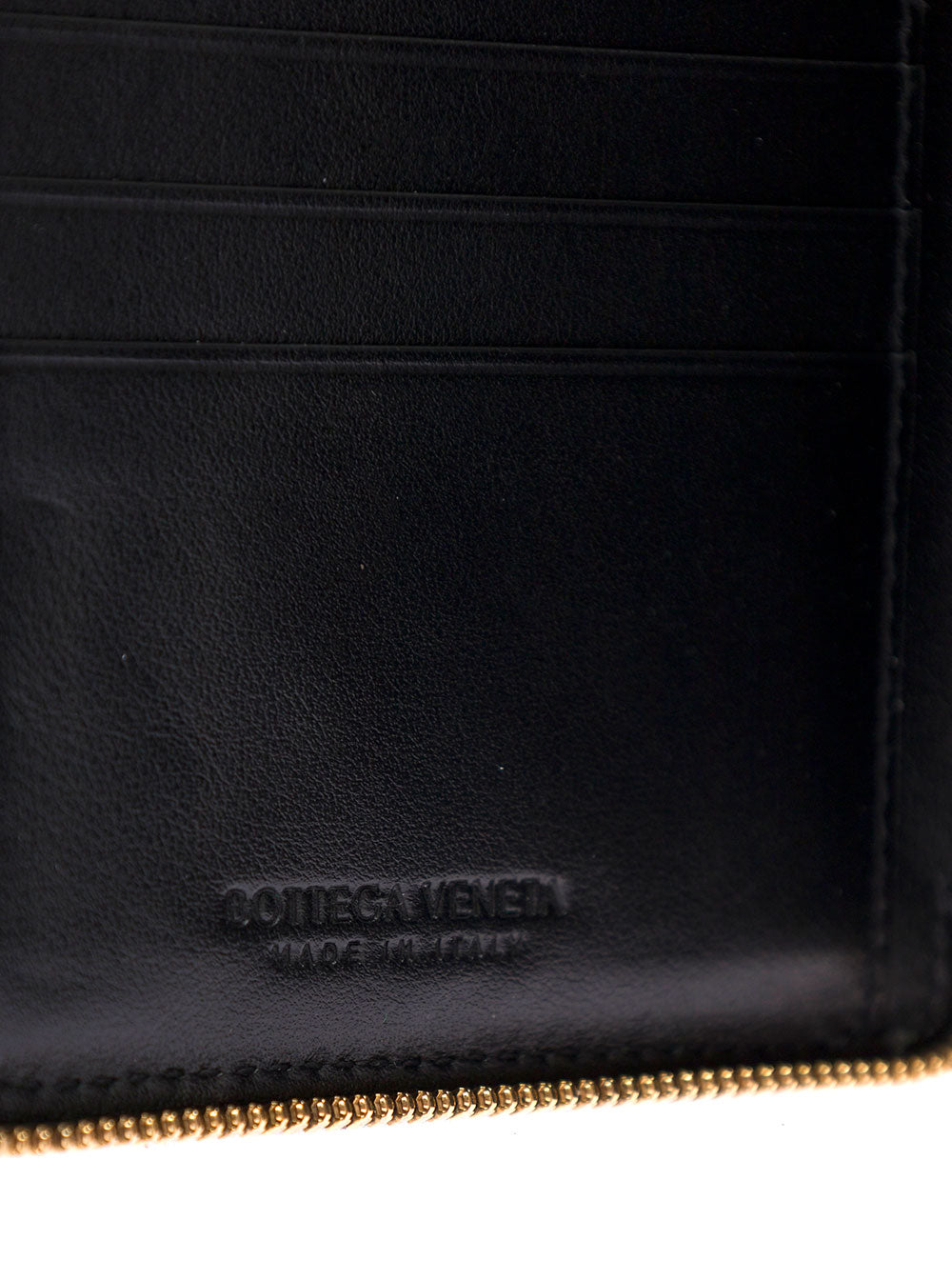 Bottega Veneta Woman Black Intreccio Leather Wallet In Multicolor