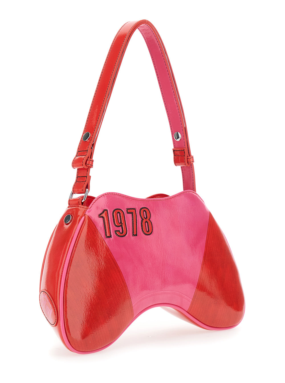 Diesel Play Pink Shoulder Bag With Logo Detail On The Front In Eco-leather Woman In Multicolor