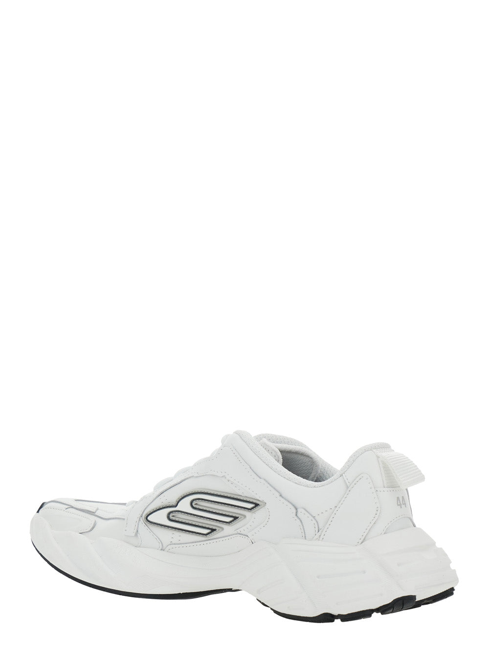 Balenciaga White Cowskin And Polyester Monday Shoe Sneakers