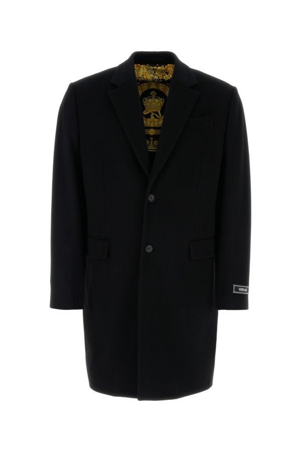 Shop Versace Man Cappotto In Multicolor