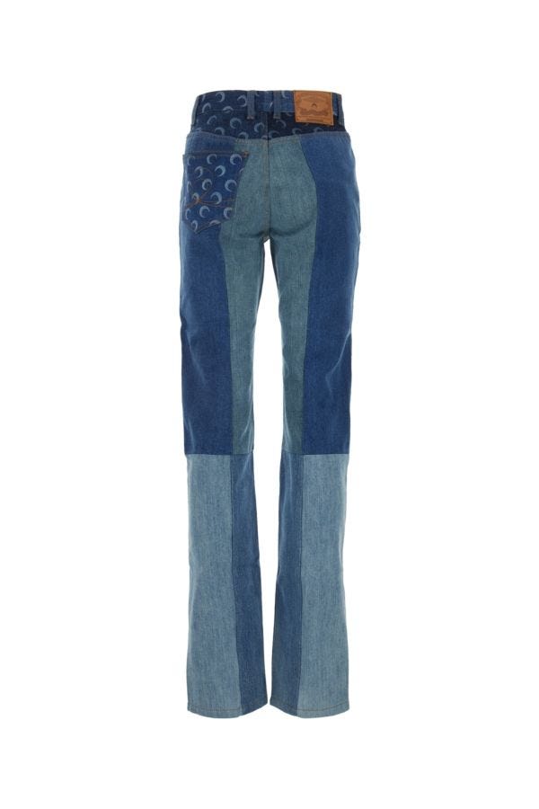 Shop Marine Serre Woman Jeans In Multicolor