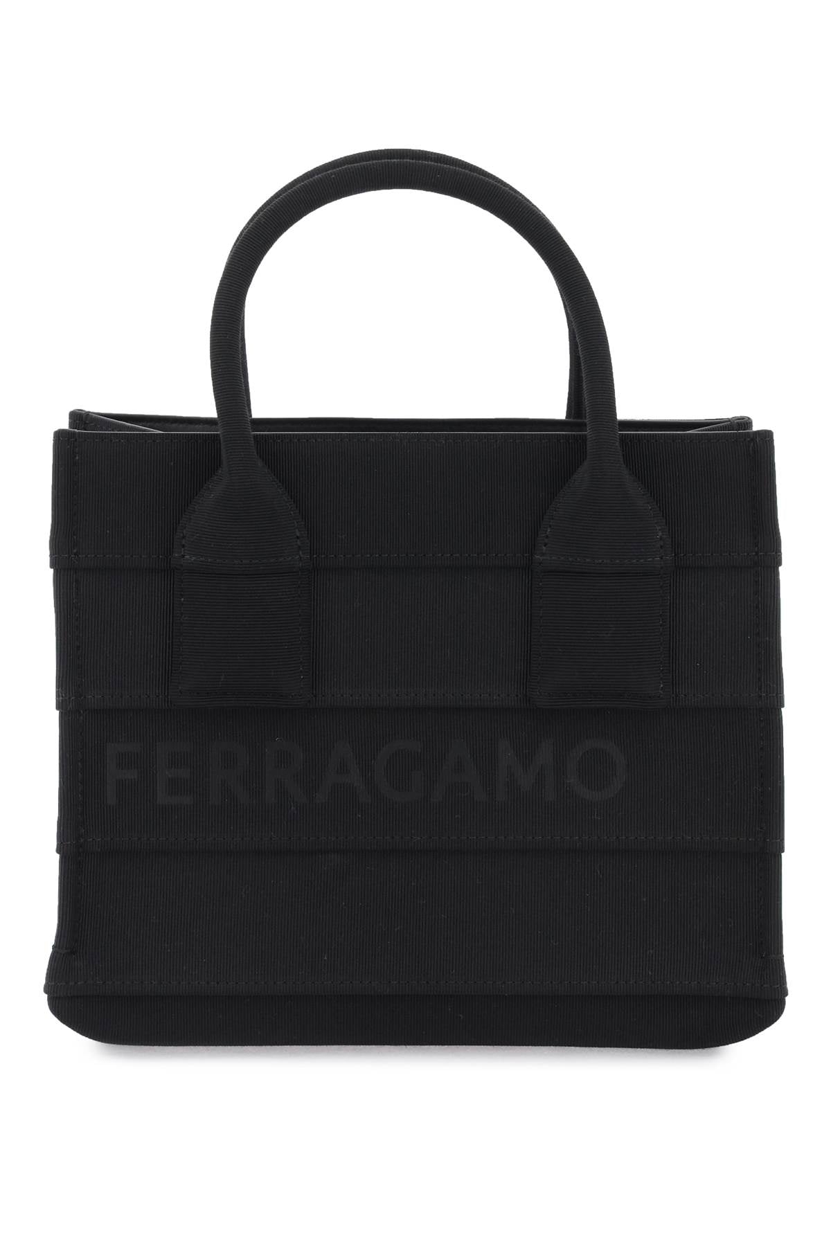 Ferragamo Small Tote Bag With Lettering Logo Women In Multicolor