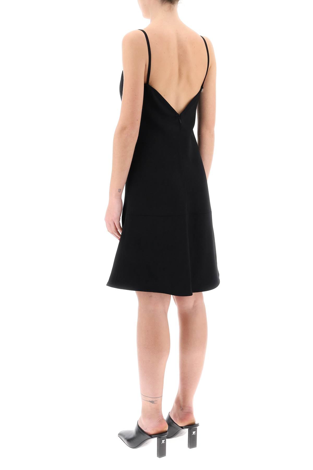 Shop Courrèges Courreges Ellipse Sleeveless Mini Dress Women In Black