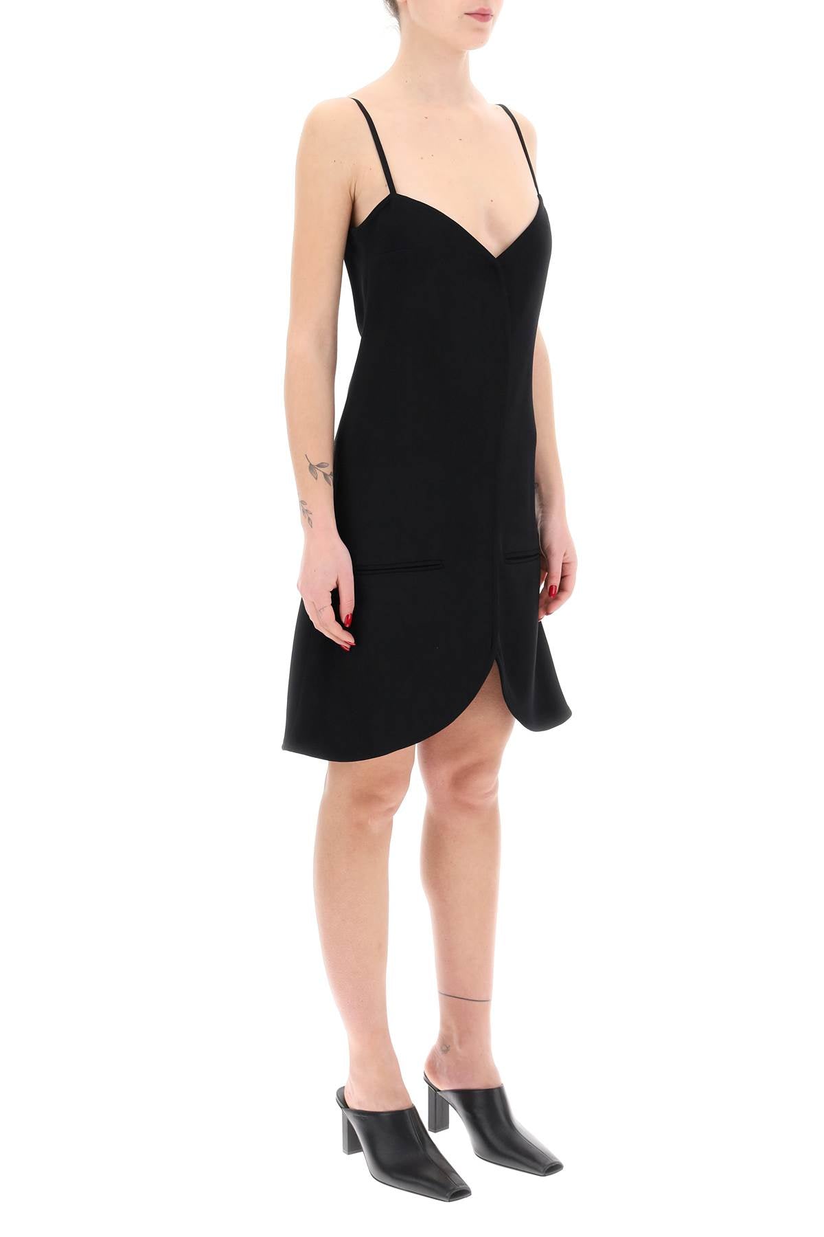 Shop Courrèges Courreges Ellipse Sleeveless Mini Dress Women In Black