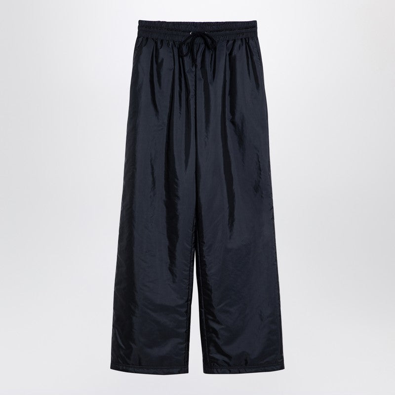 Prada Black Re-nylon Trousers Women In Blue