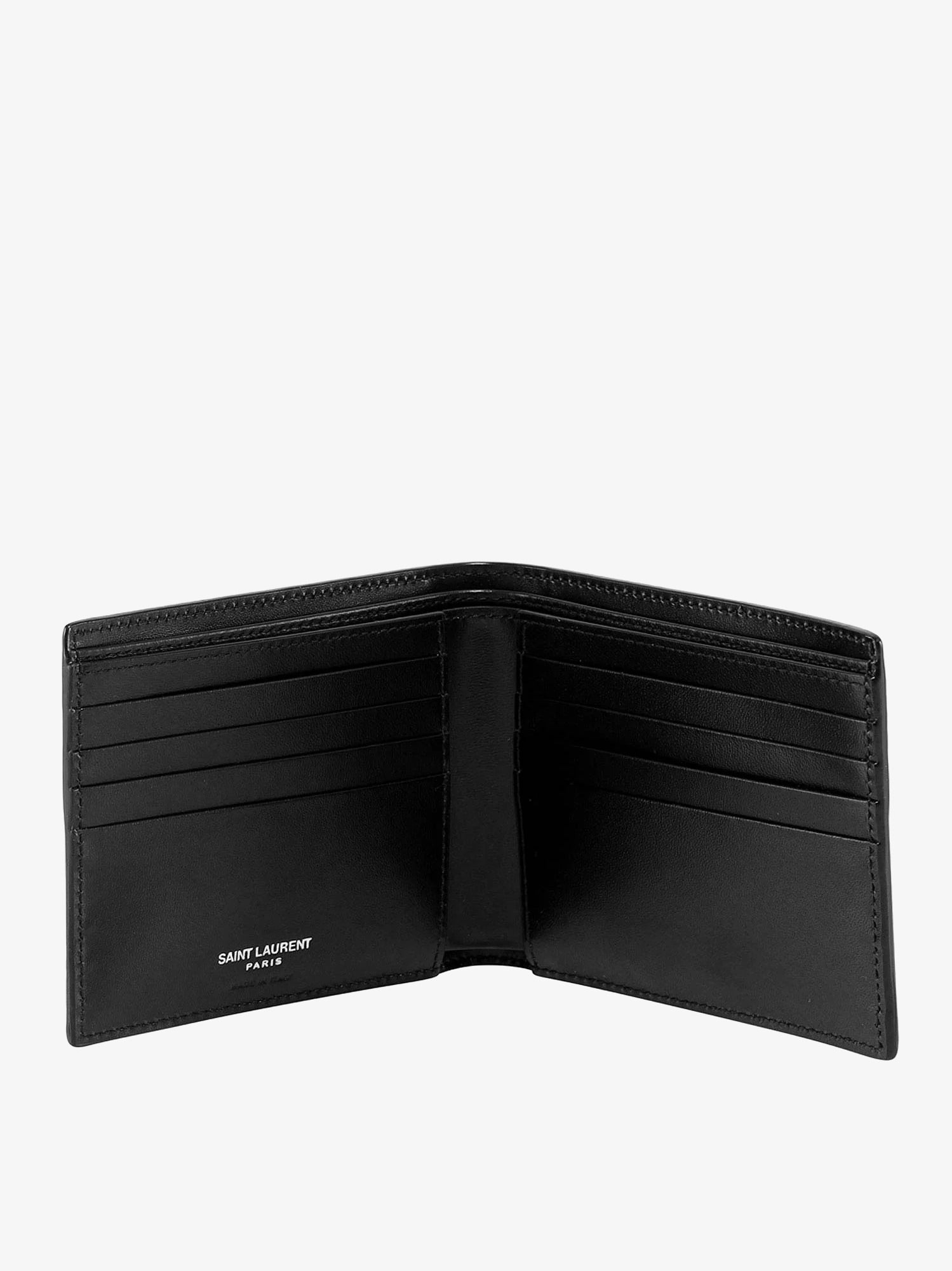Saint Laurent Men Tiny Cassandre Leather Wallet