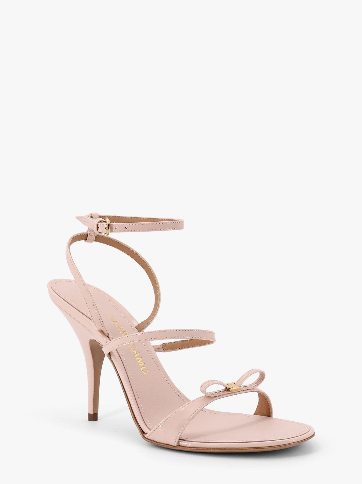 Ferragamo Ariel 95 Patent Leather Sandals In Multicolor