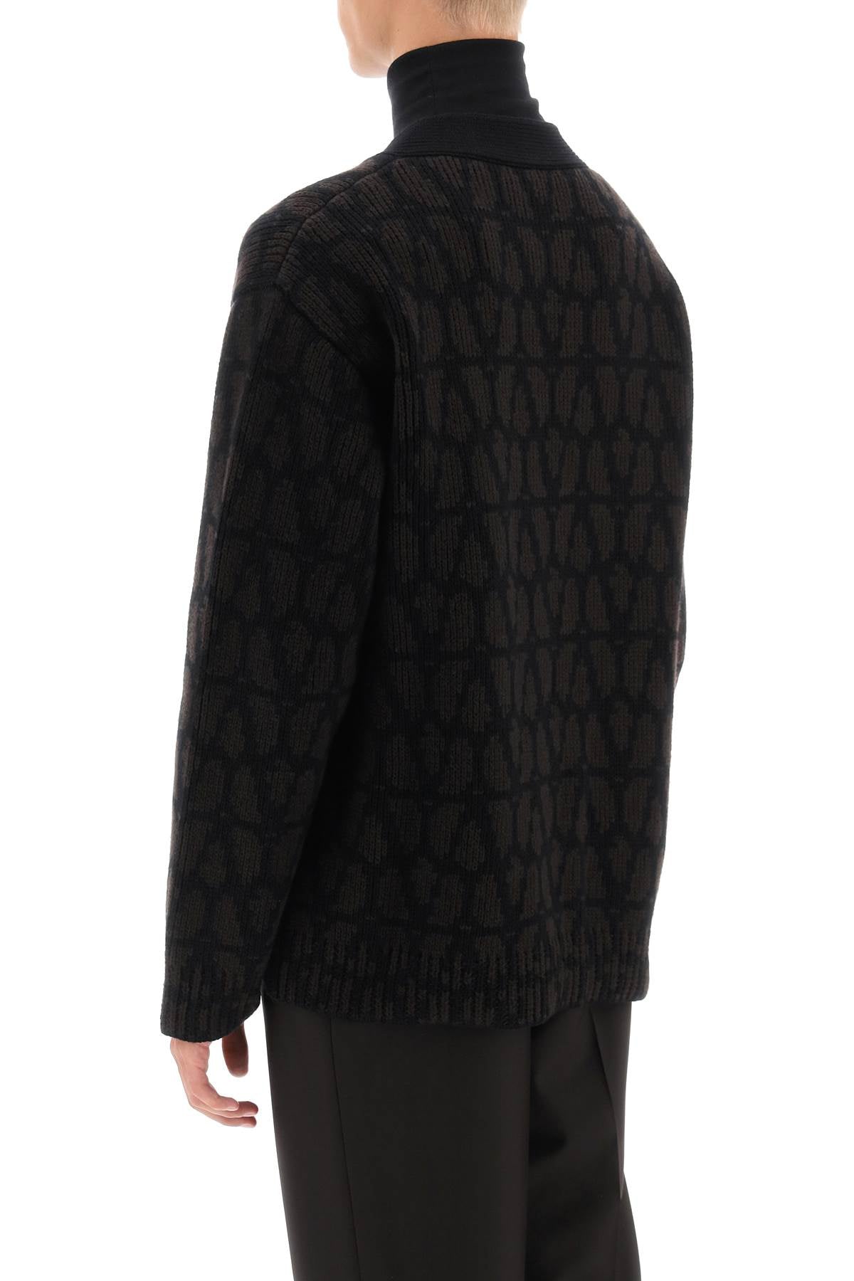 Shop Valentino Garavani Toile Iconographe Cardigan Men In Multicolor