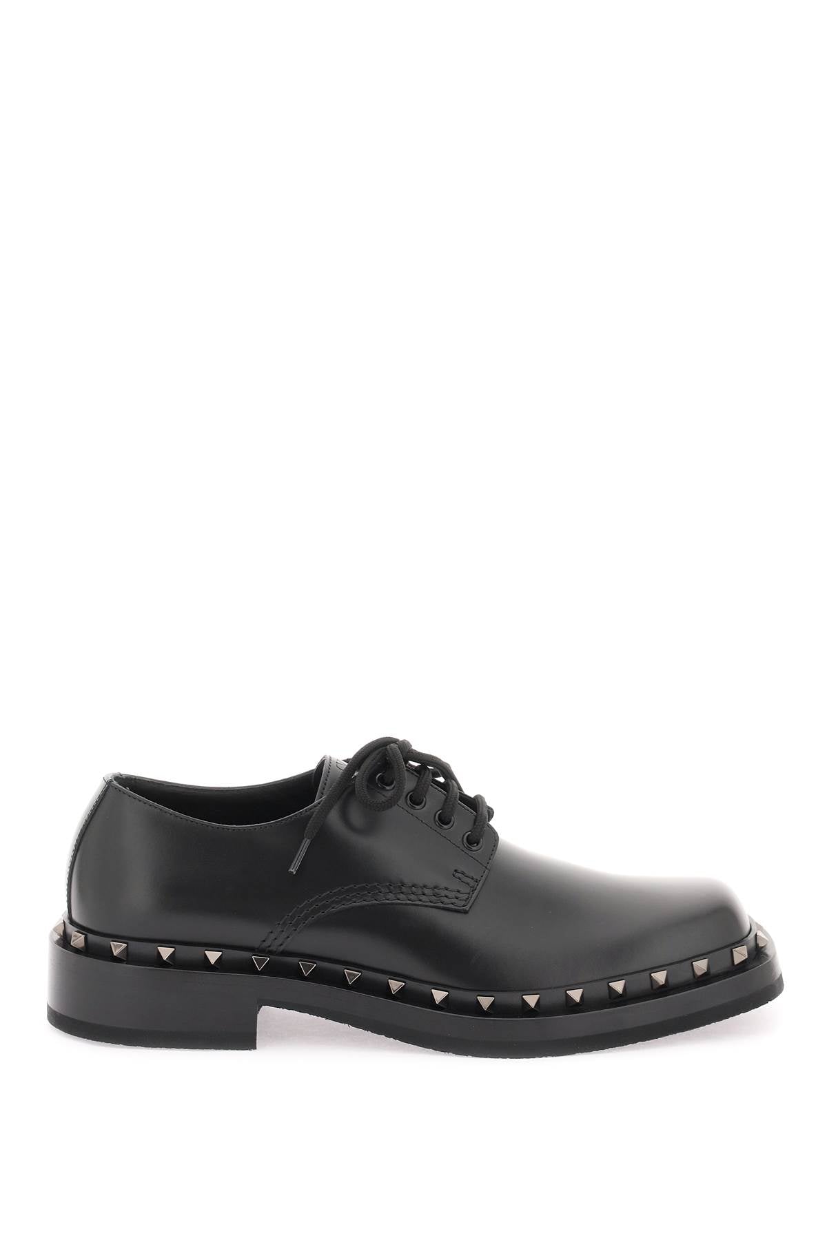 Shop Valentino Garavani 'rockstud M-way' Derby Shoes Men In Multicolor