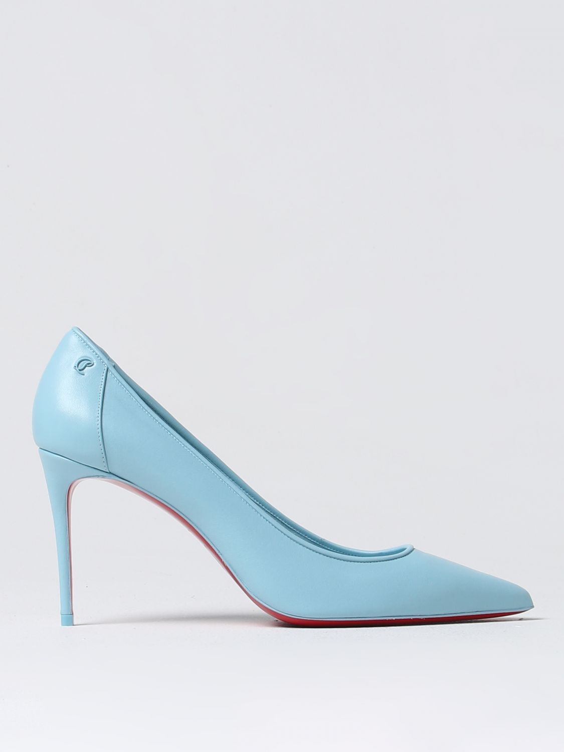 Shop Christian Louboutin High Heel Shoes Woman Sky Blue Woman