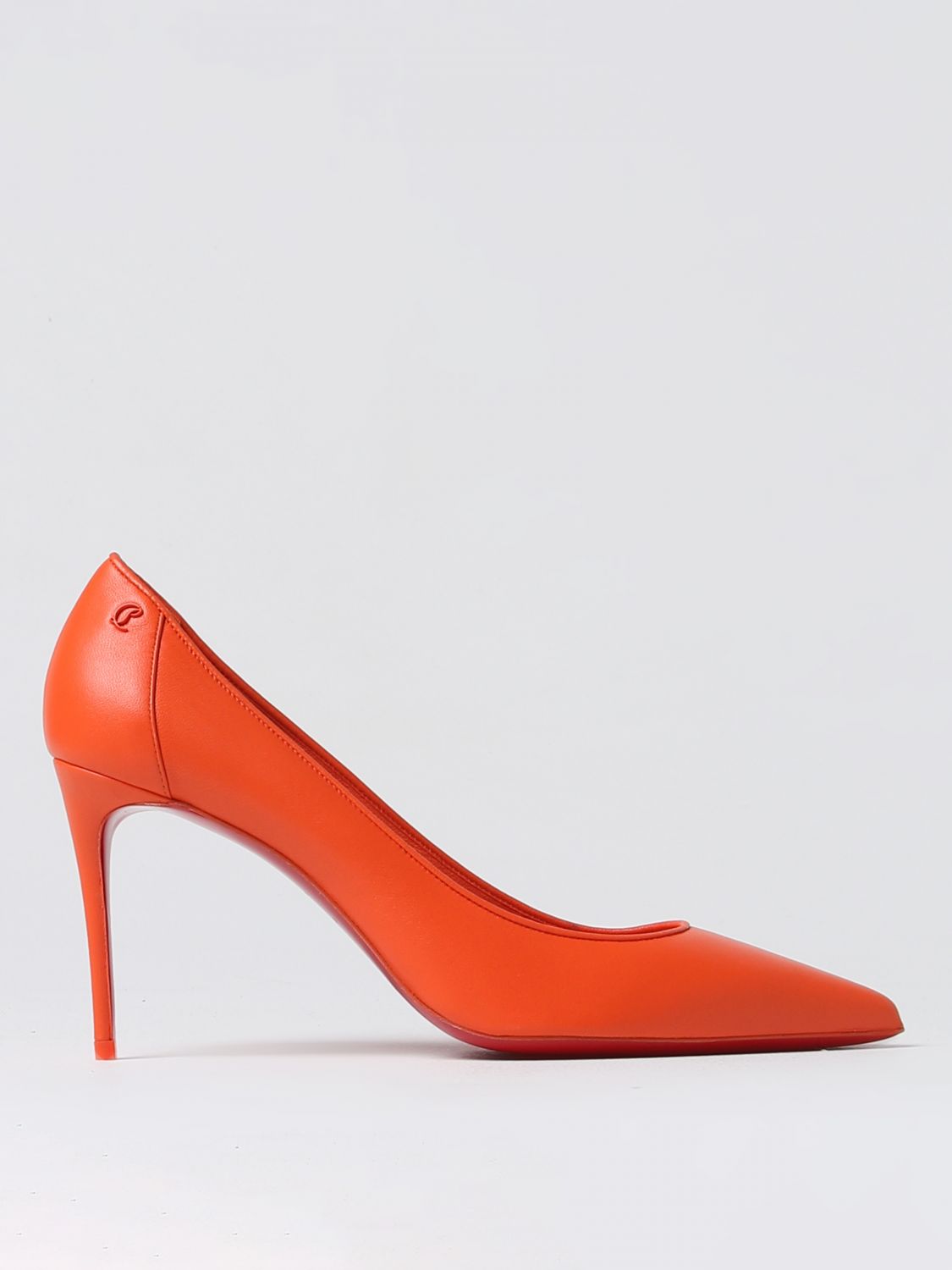 Shop Christian Louboutin High Heel Shoes Woman Tangerine Woman In Multicolor