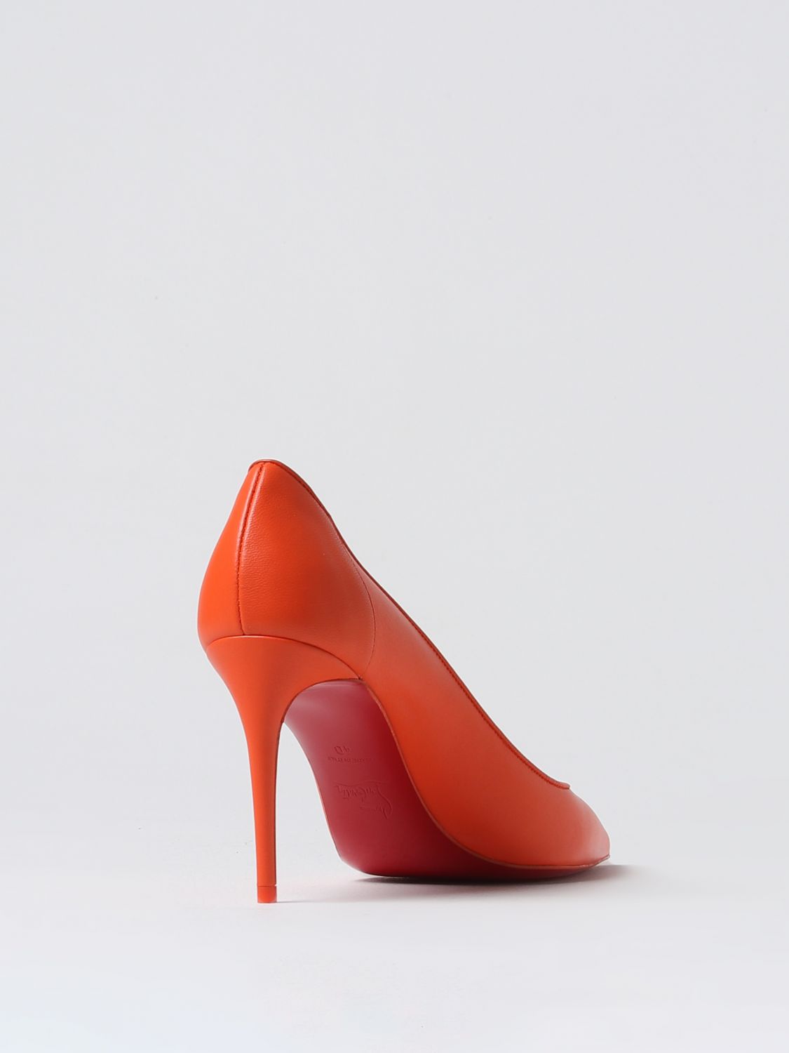 Shop Christian Louboutin High Heel Shoes Woman Tangerine Woman In Multicolor