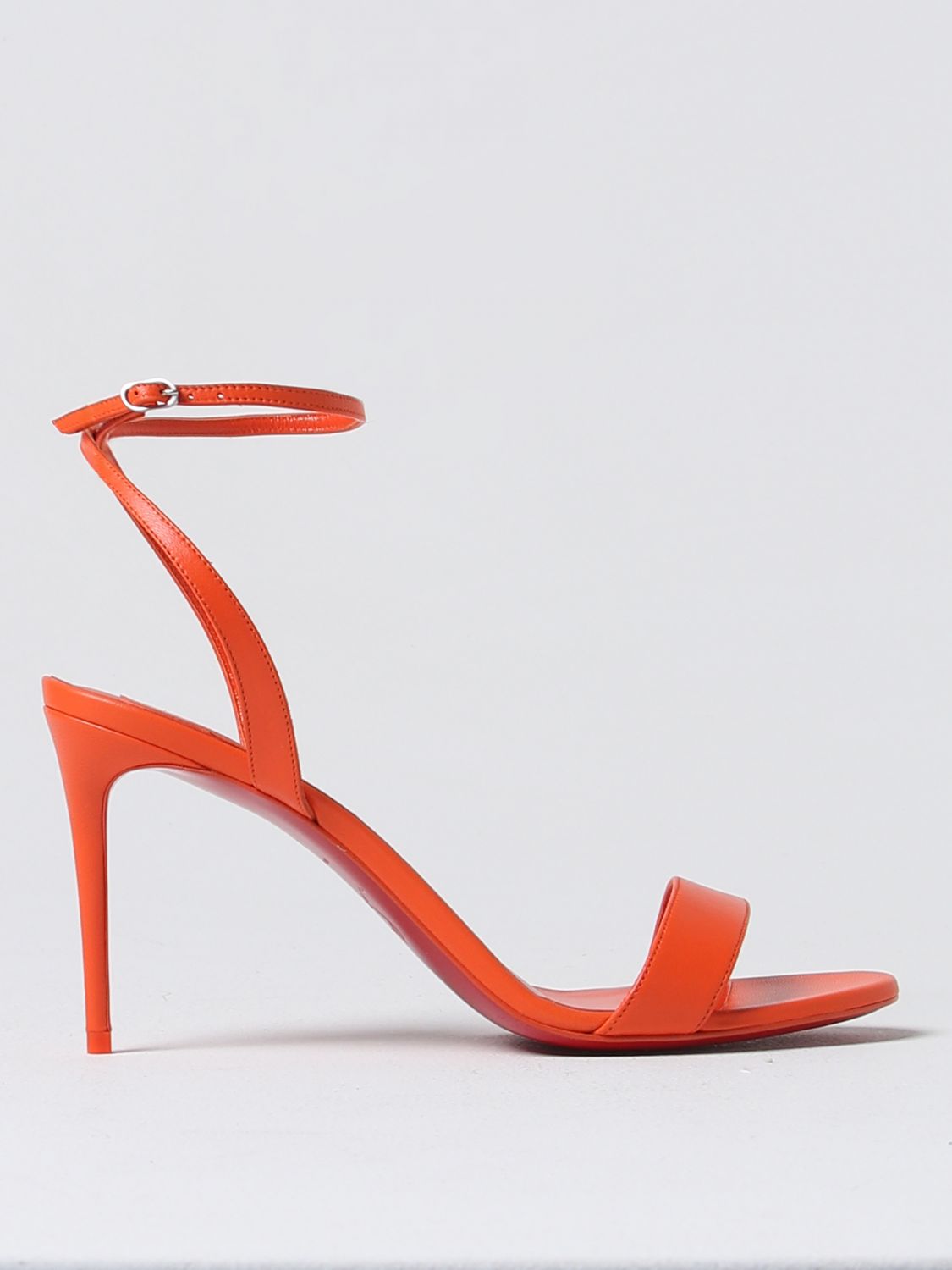 Shop Christian Louboutin Heeled Sandals Woman Tangerine Woman In Multicolor