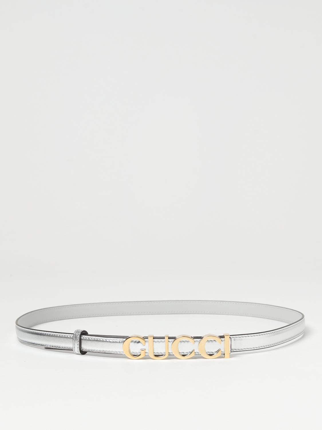 Gucci Belt Woman Silver Woman In White