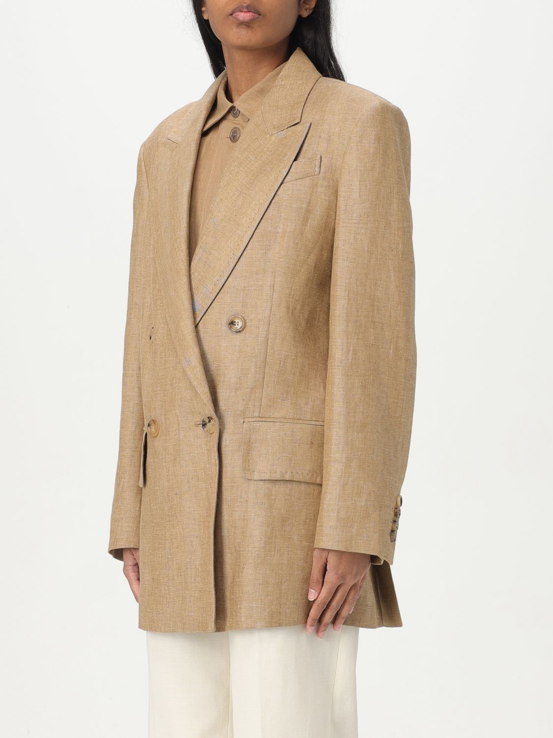Max Mara Blazer Woman Tobacco In Brown