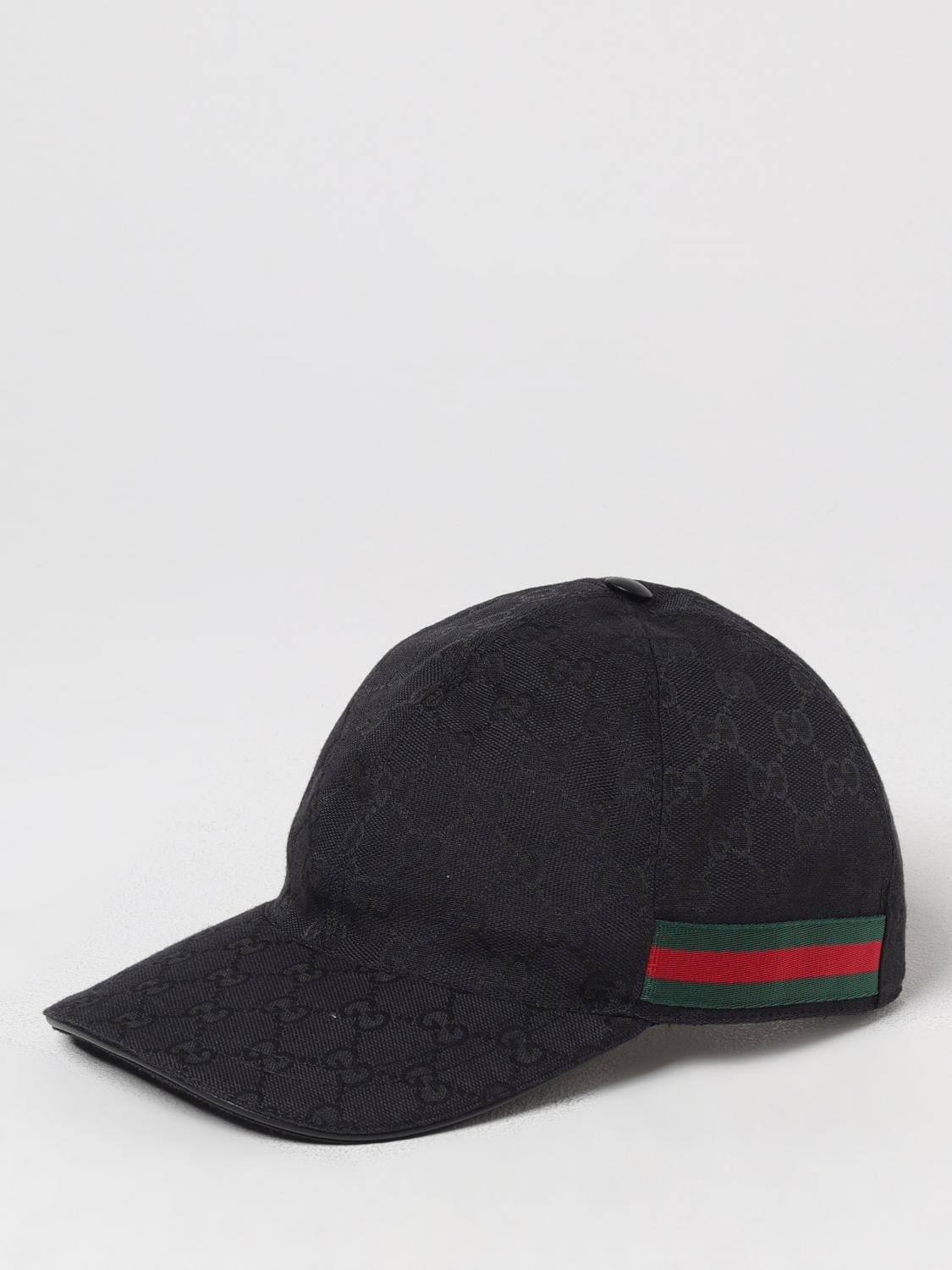 Gucci Cotton Blend Gg Hat With Web Ribbon In Black