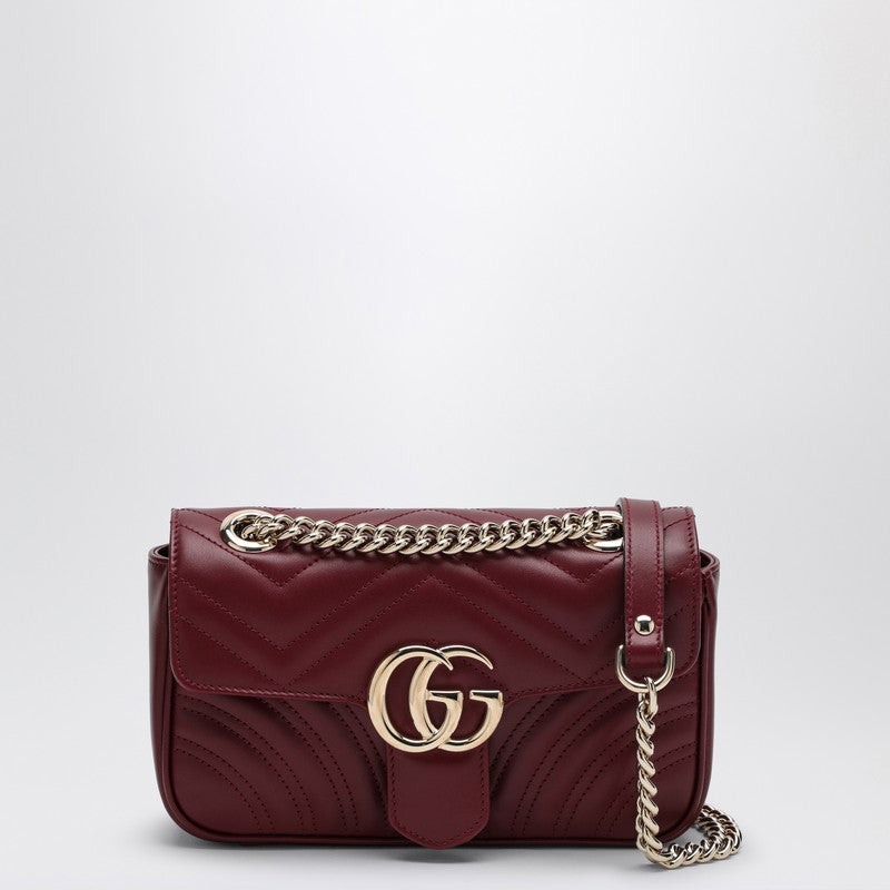 Gucci Mini Gg Marmont Shoulder Bag Rosso Ancora Women In Red