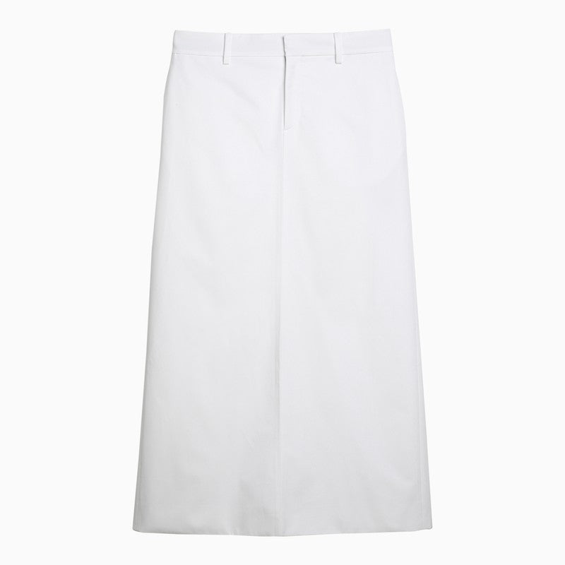 Shop Valentino White Cotton Long Skirt Women