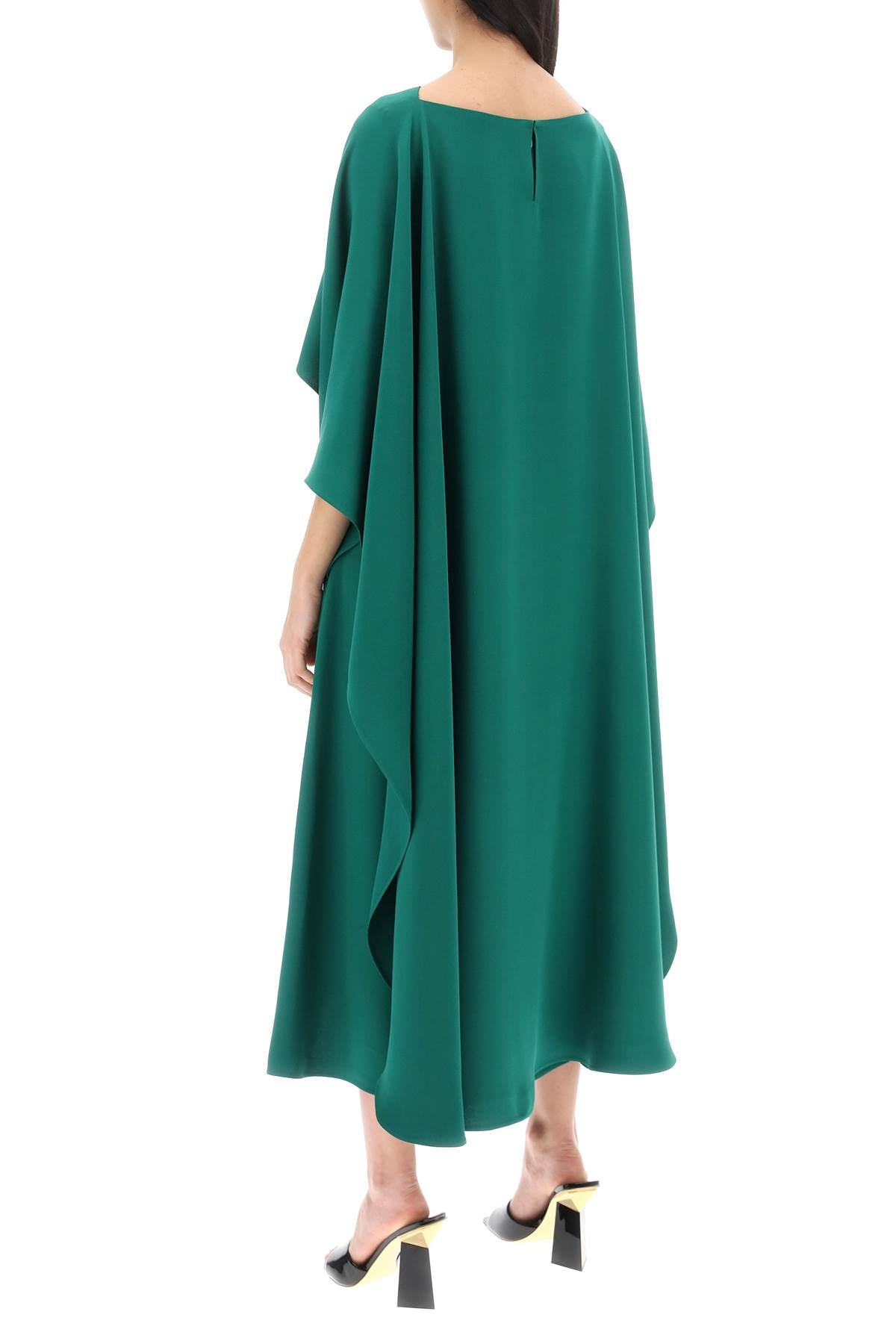 Shop Valentino Garavani Cady Couture Cape Dress In Women In Multicolor