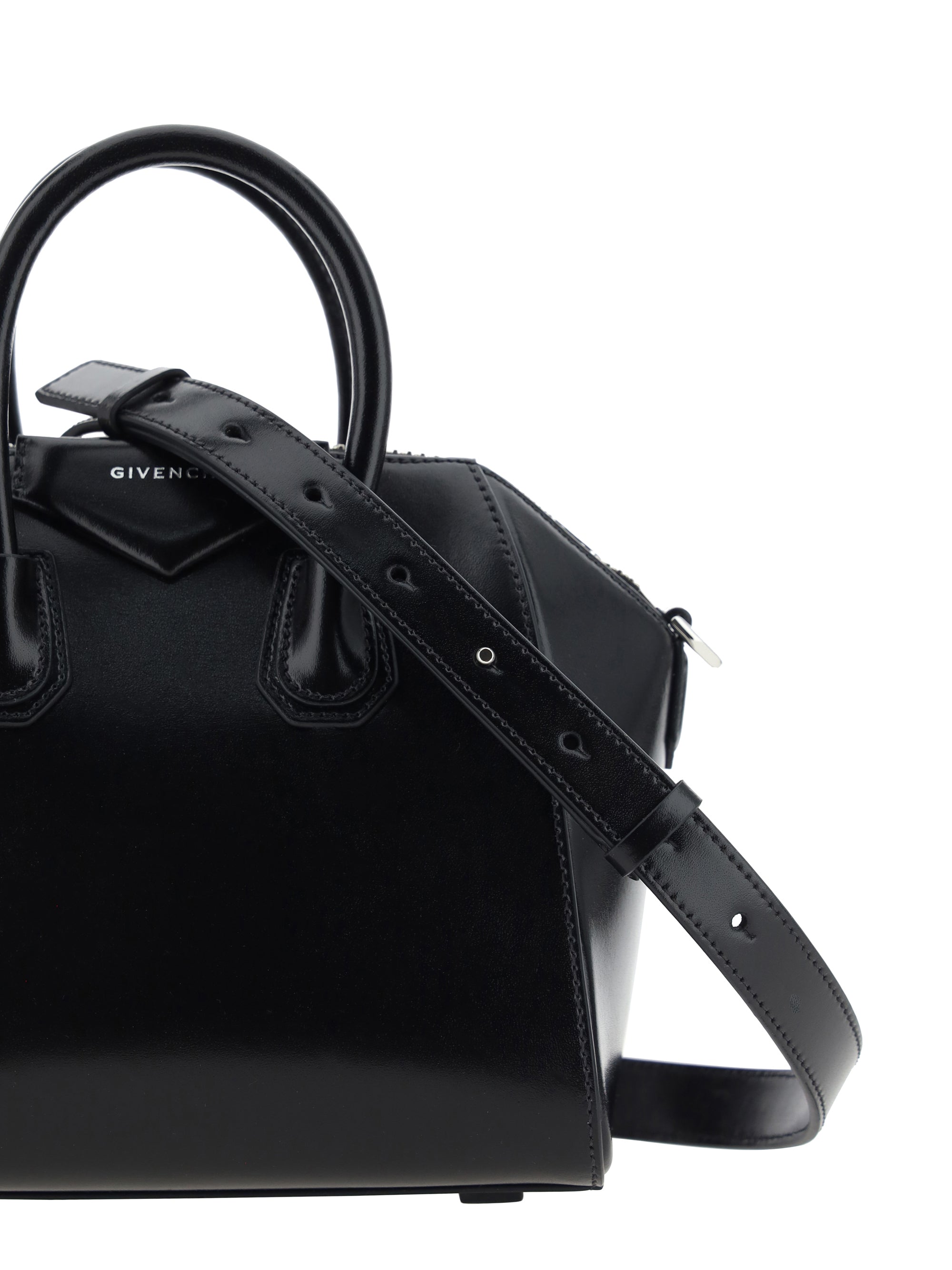 Shop Givenchy Women Mini Antigona Handbag In Black
