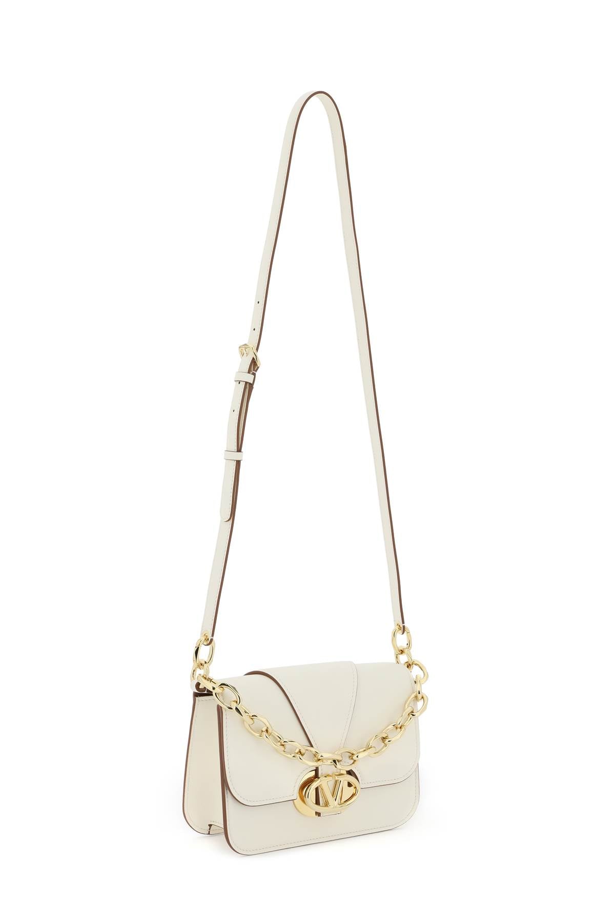 Shop Valentino Garavani Small Vlogo O'clock Shoulder Bag Women In Cream