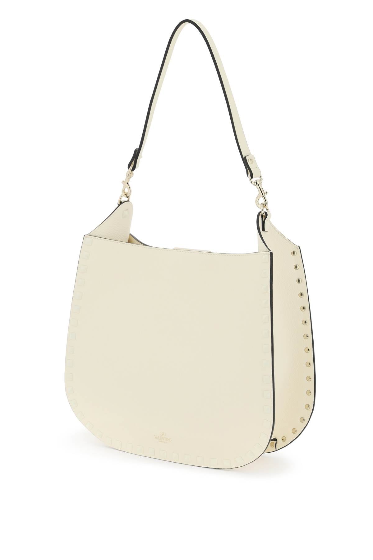 Shop Valentino Garavani Rockstud Hobo Bag Women In Cream