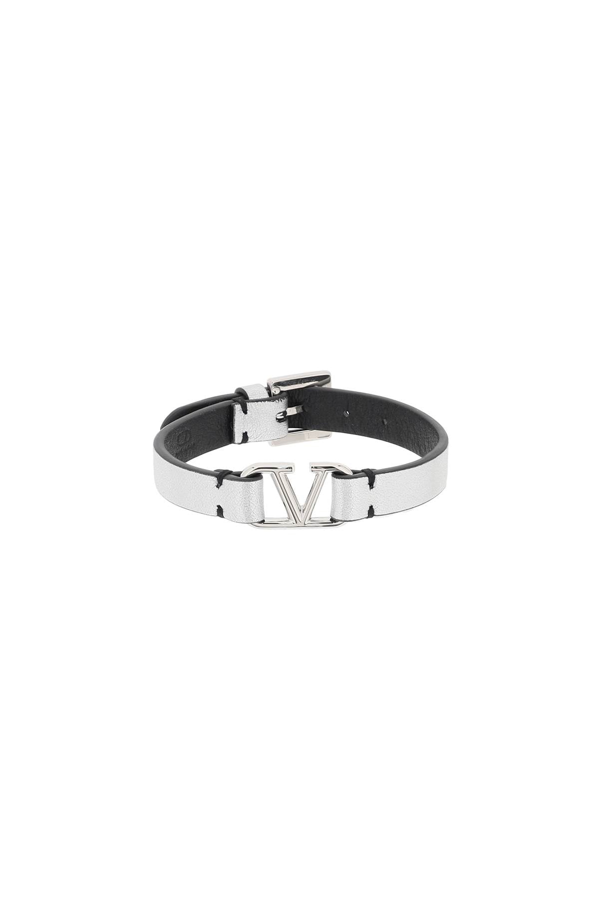 Shop Valentino Garavani Vlogo Signature Bracelet Women In Silver