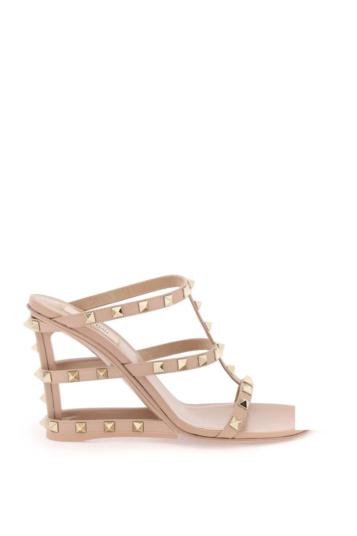 Shop Valentino Garavani Cut-out Wedge Mules With Women In Multicolor