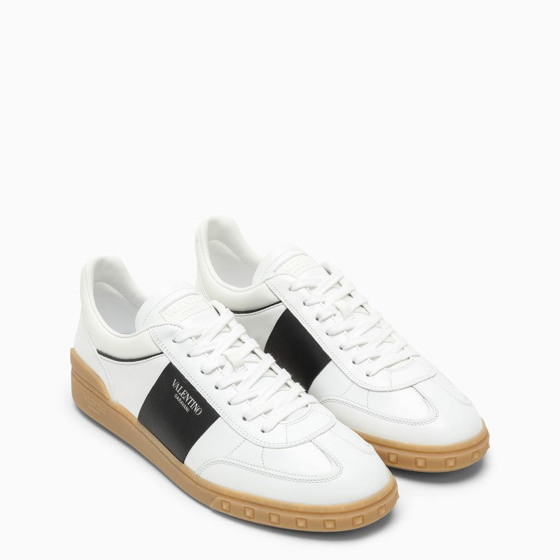 Shop Valentino Garavani Low Top Upvillage White Leather Trainer Men