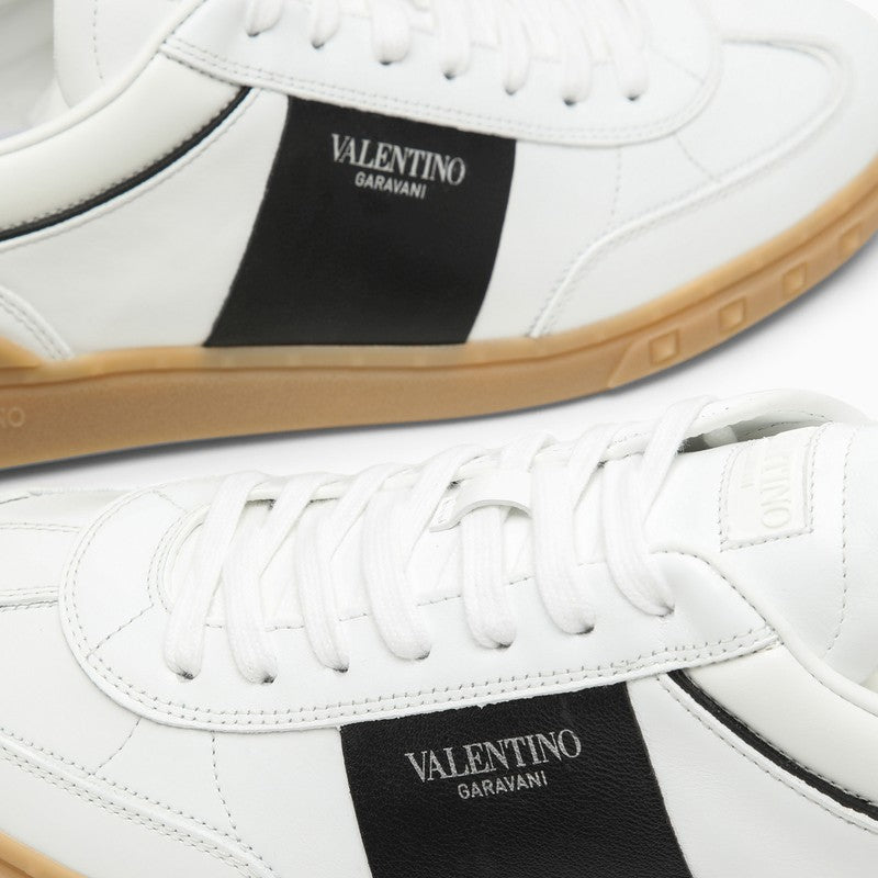 Shop Valentino Garavani Low Top Upvillage White Leather Trainer Men