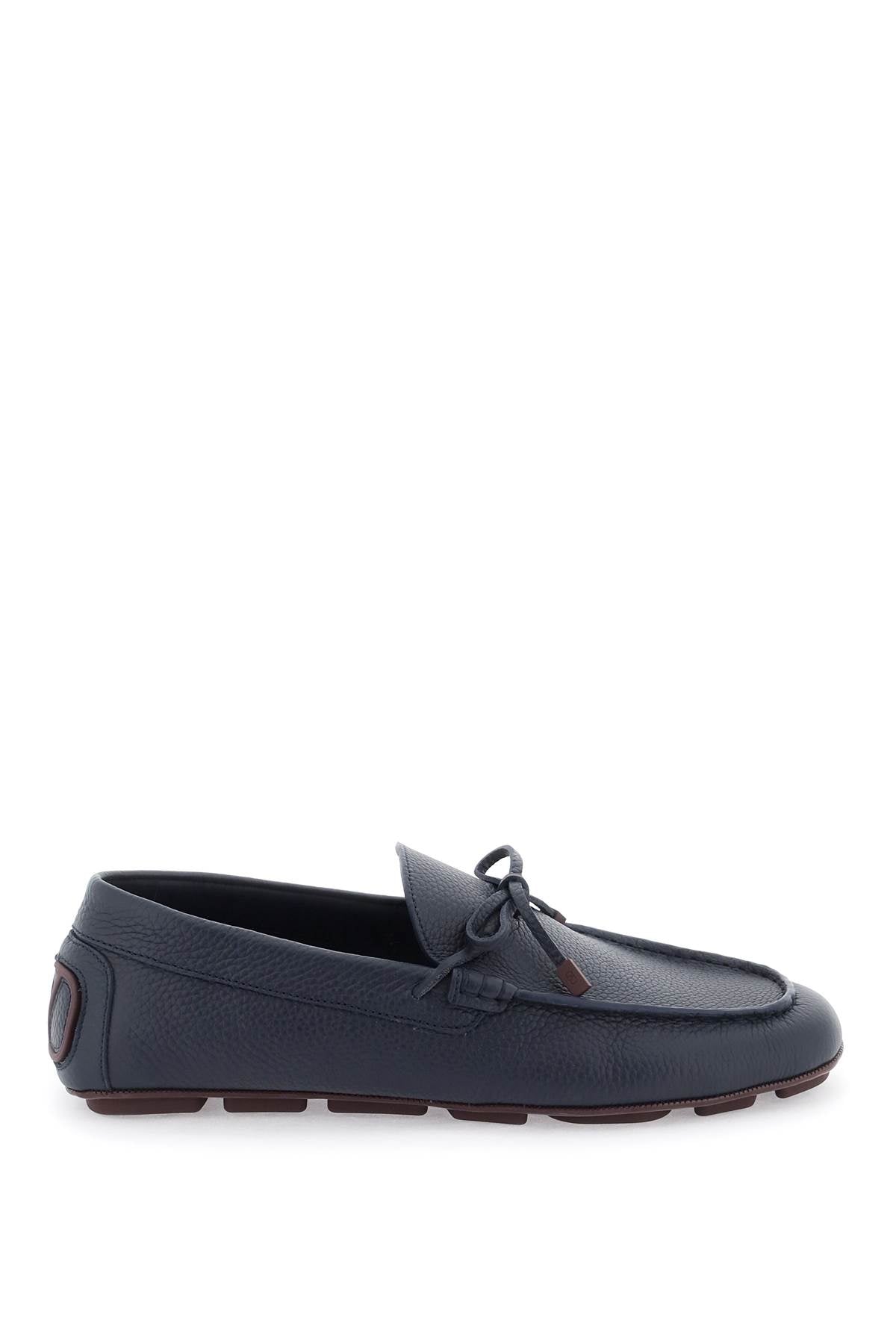 Shop Valentino Garavani Leather Loafers With Bow Men In Multicolor
