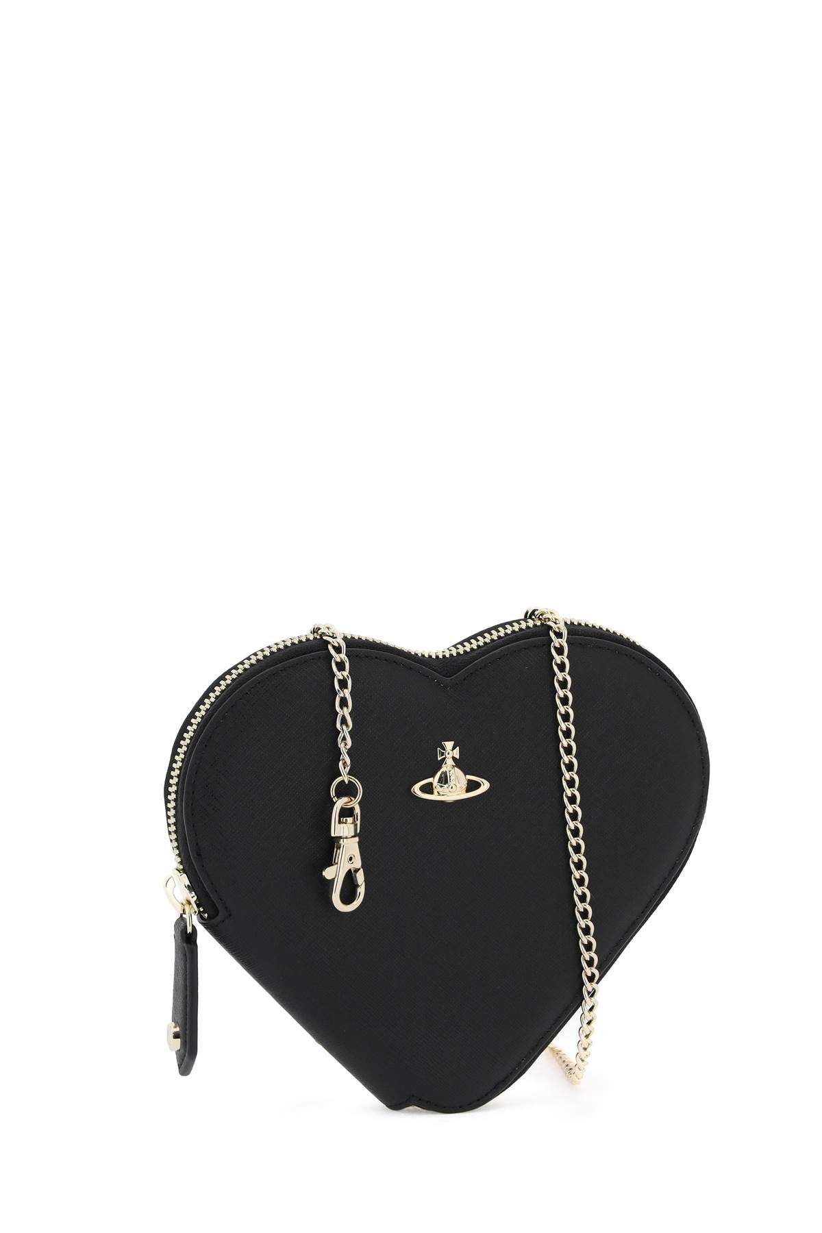 Shop Vivienne Westwood Heart-shaped Crossbody Bag Women In Black