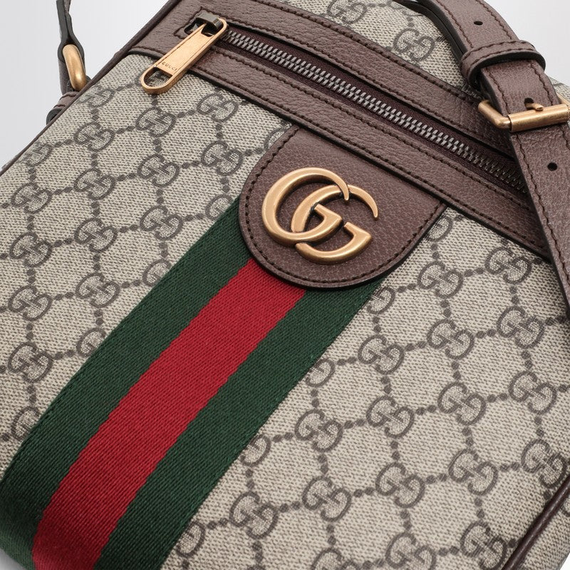 Shop Gucci Small Ophidia Gg Supreme Bag Men In Cream