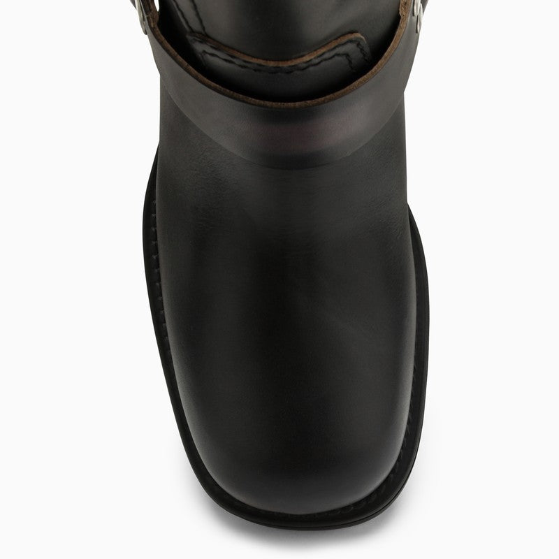 Shop Miu Miu Boots With Black Leather Buckles Women