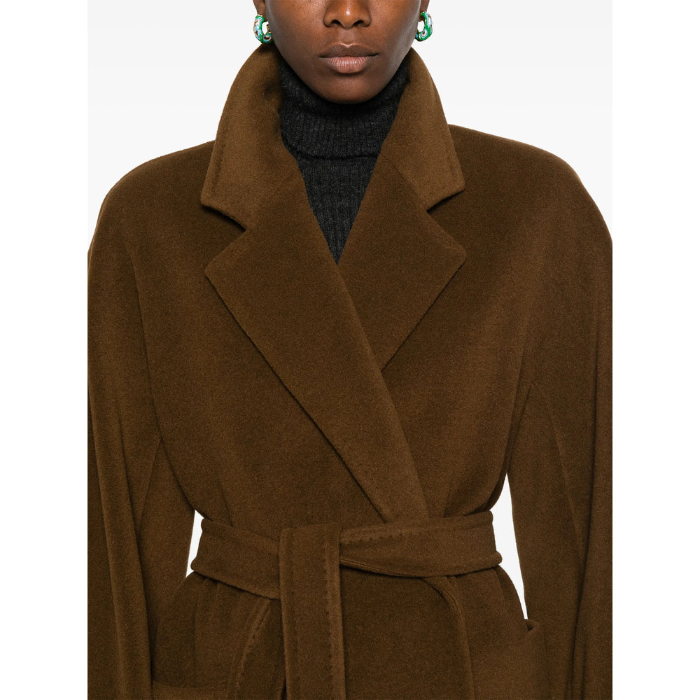 Max Mara Brown Coats - Single Breasted Coats Women In Brown