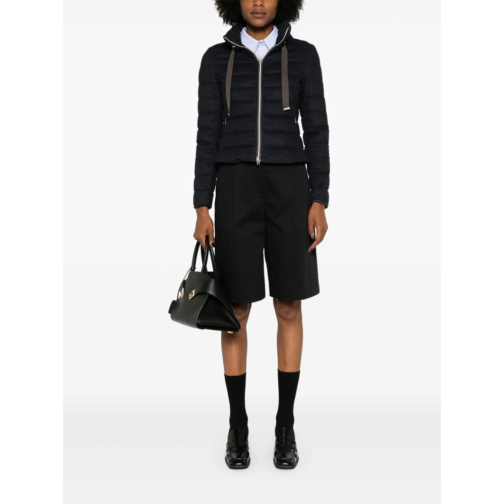 Herno Long-sleeved Down Jacket In Blue