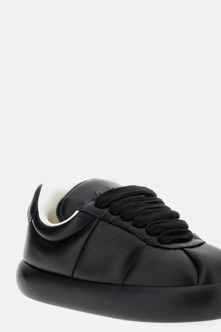 Marni Padded Leather Sneakers With Flat Rubber Sole