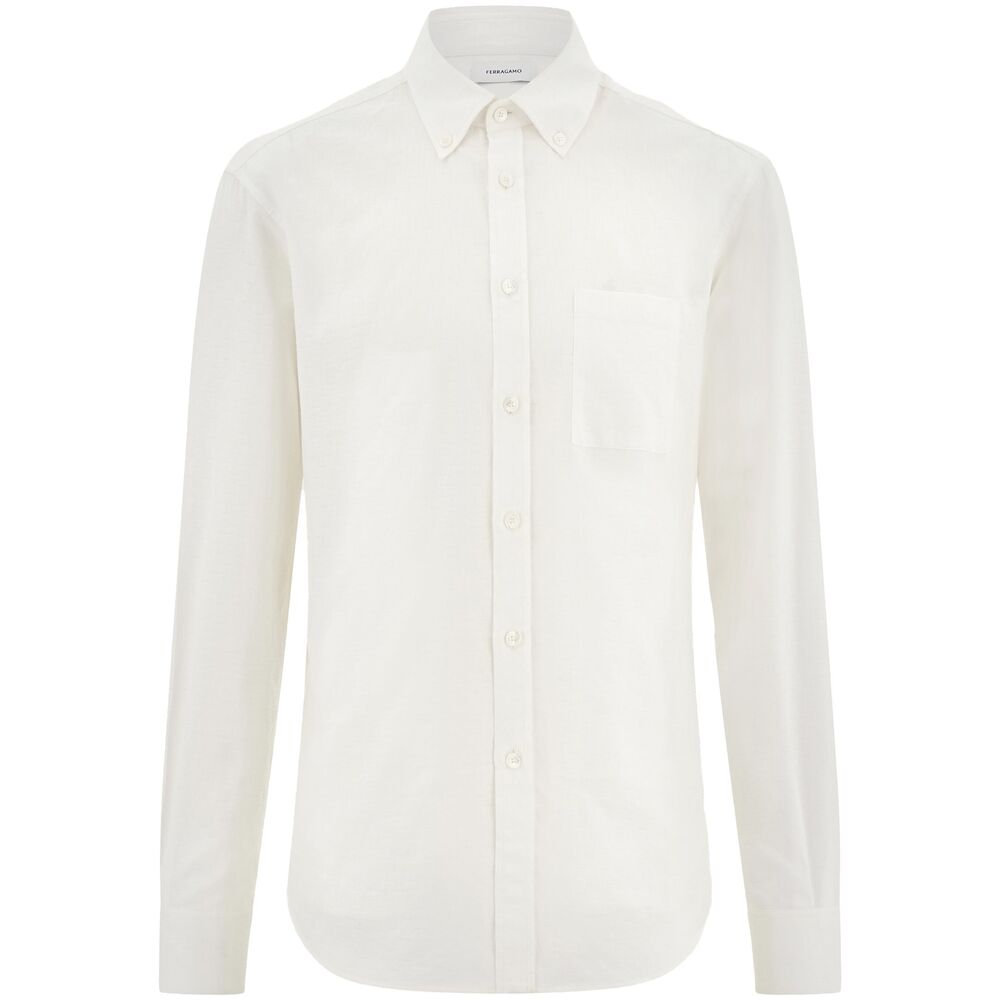 Ferragamo Cotton Shirts In White