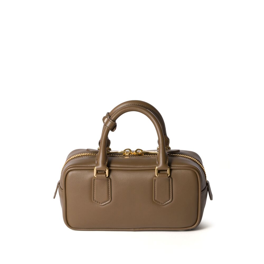 Miu Miu Brown Arcadie Leather Bag In Green