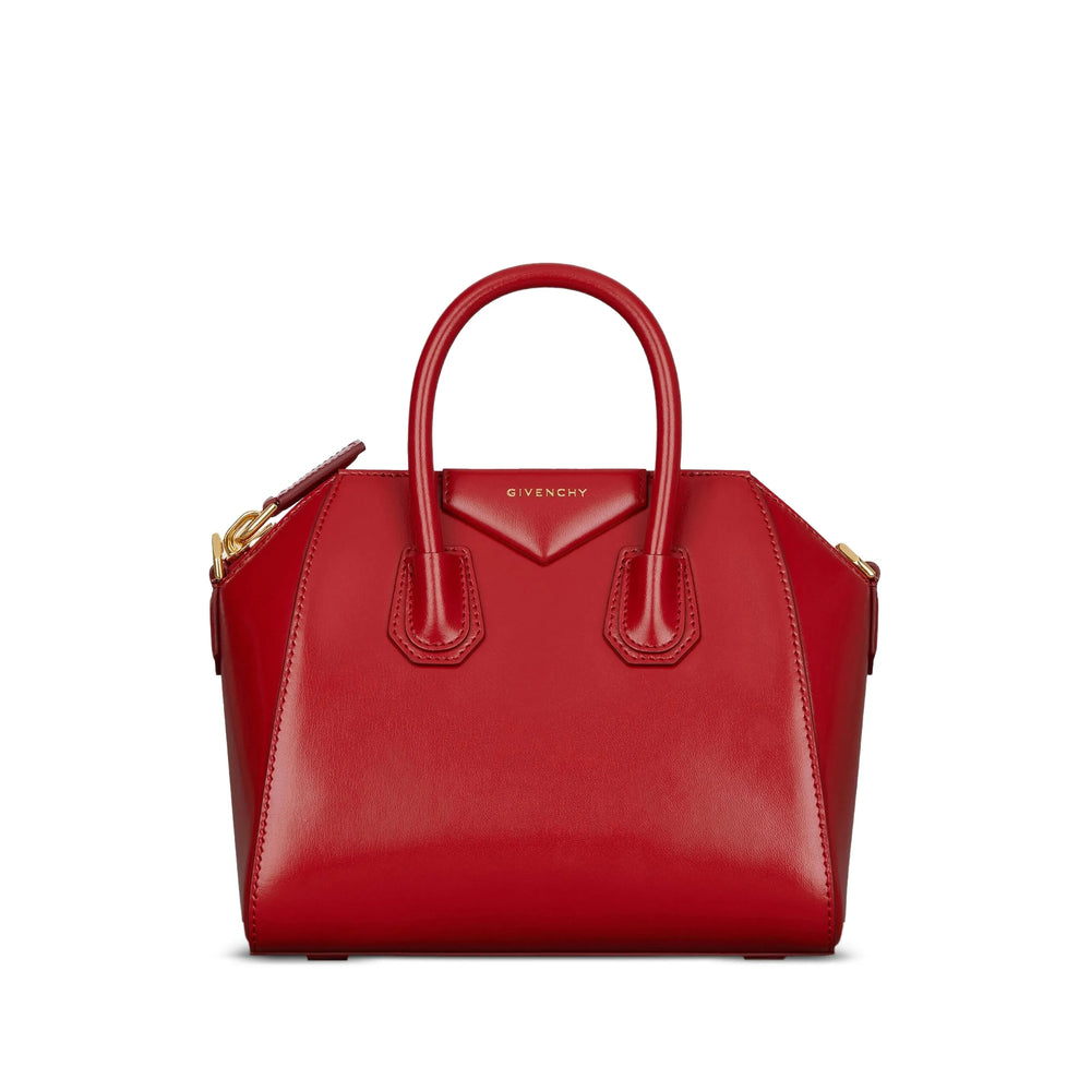 Givenchy Antigona Mini Top-handle Bag In Patent Leather In Red