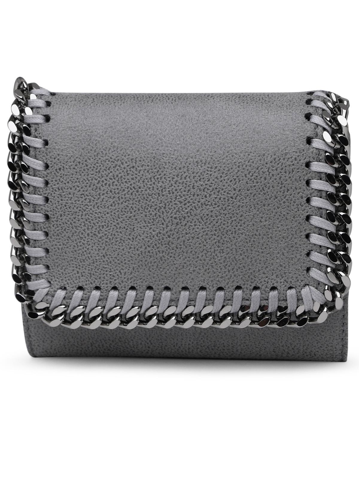 Stella Mccartney Recycled Polyester Small Wallet Woman In Gray